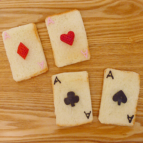 playing cards toast