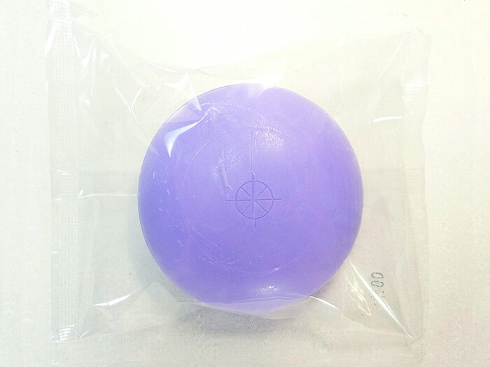 purple round soap