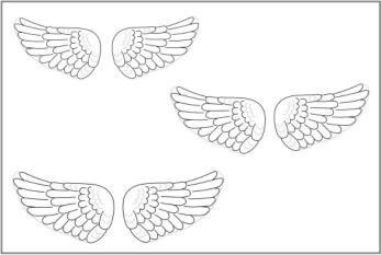 天使の翼の型紙