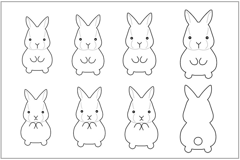 standing rabbit template
